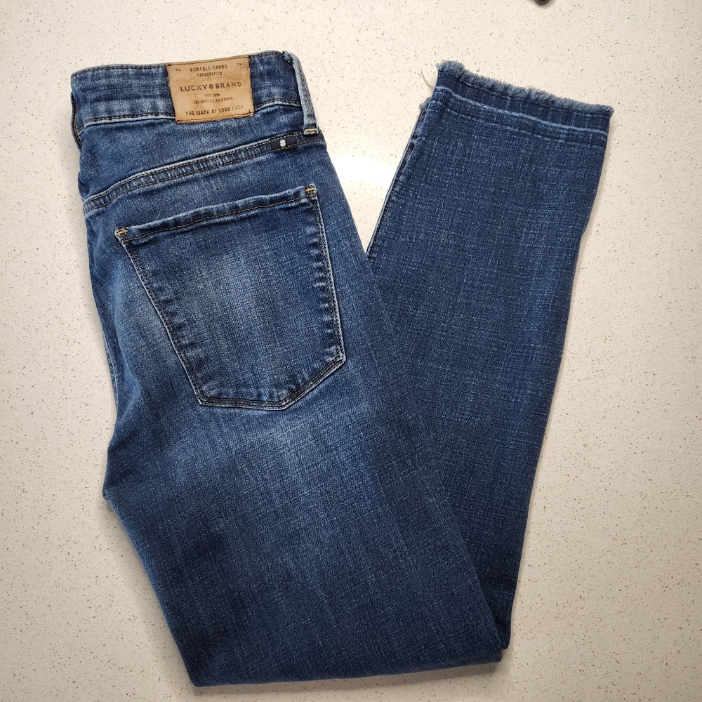 🍉 Luck Brand Jeans Hayden Crop Size 10 - Picture 2 of 4